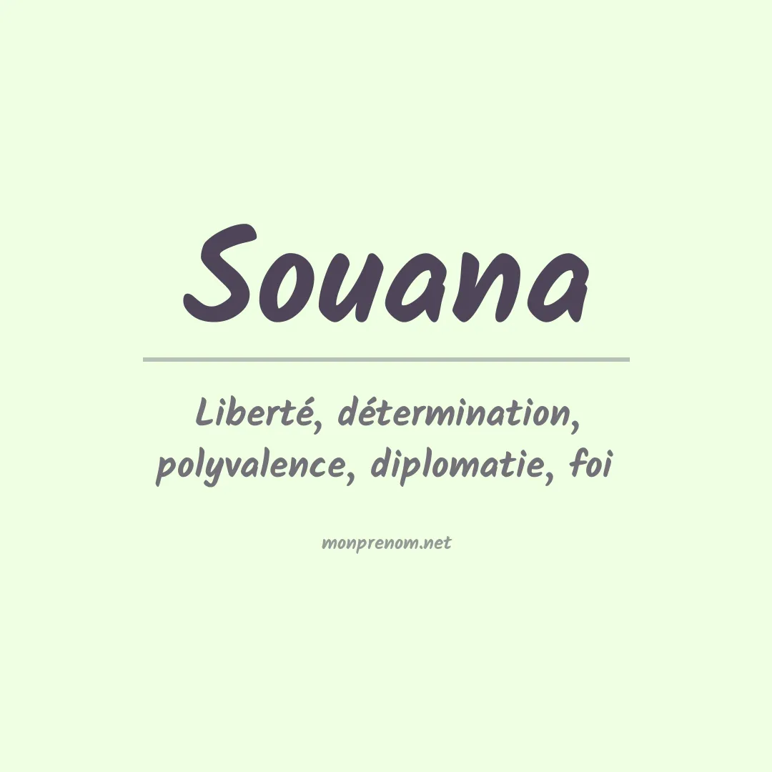 Signification du prénom Souana