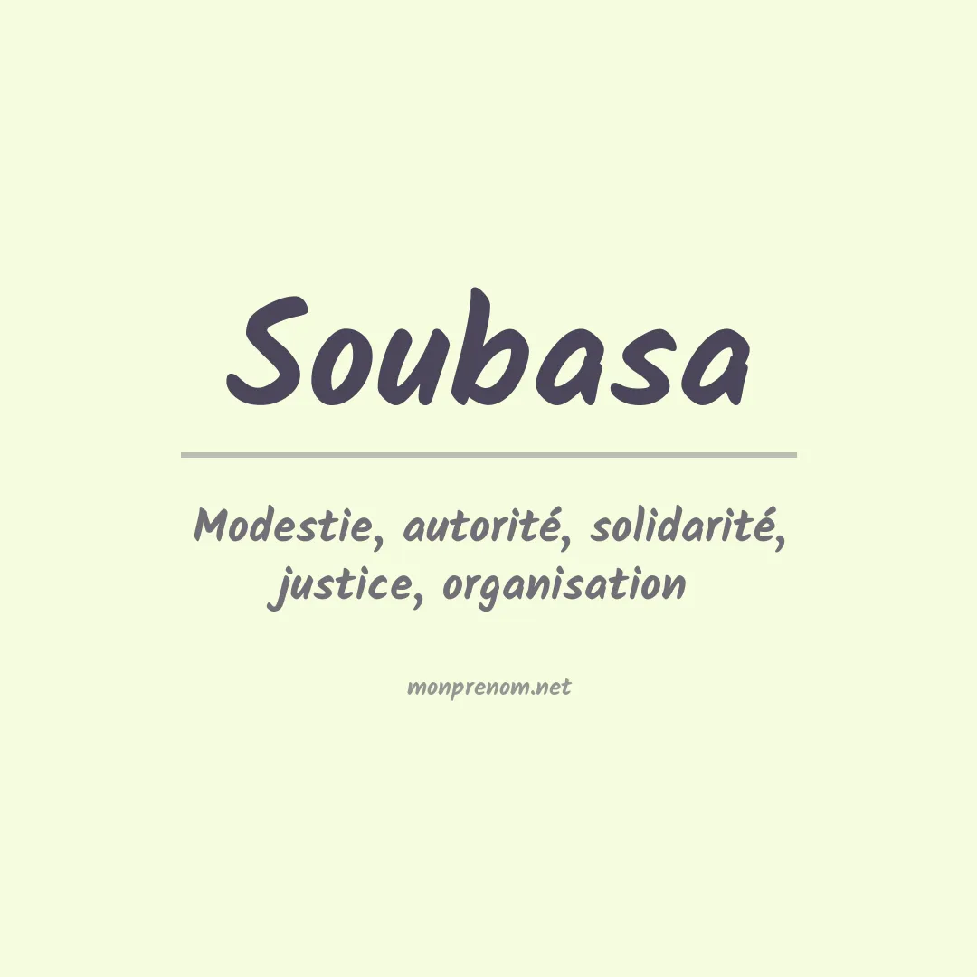Signification du prénom Soubasa