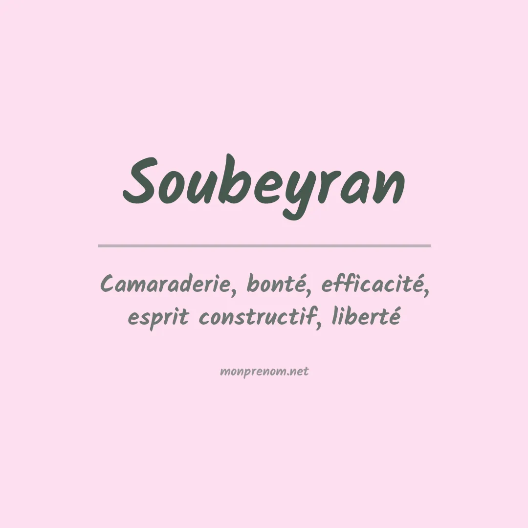 Prénom Soubeyran