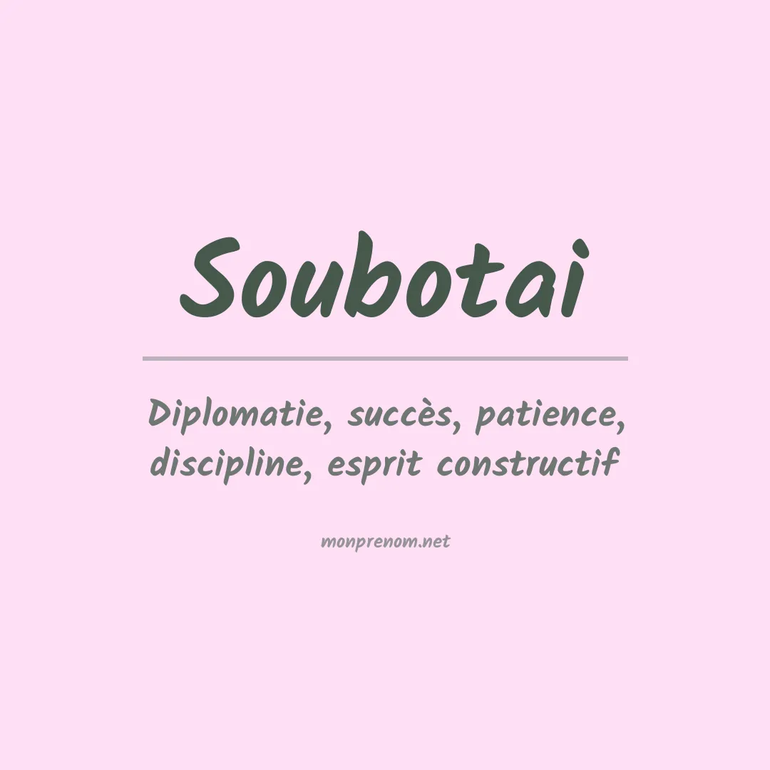 Signification du prénom Soubotai