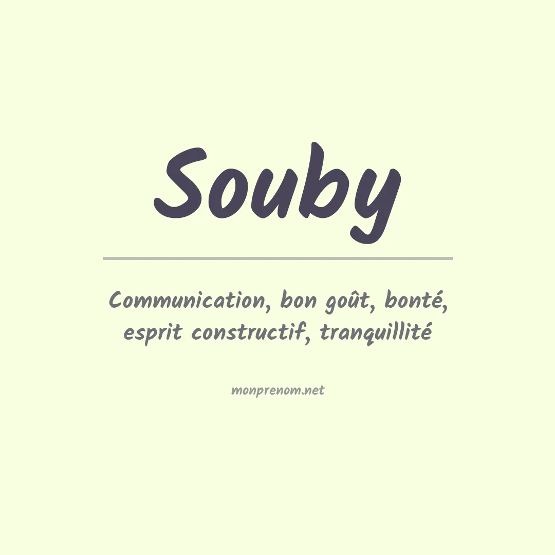 Signification du prénom Souby