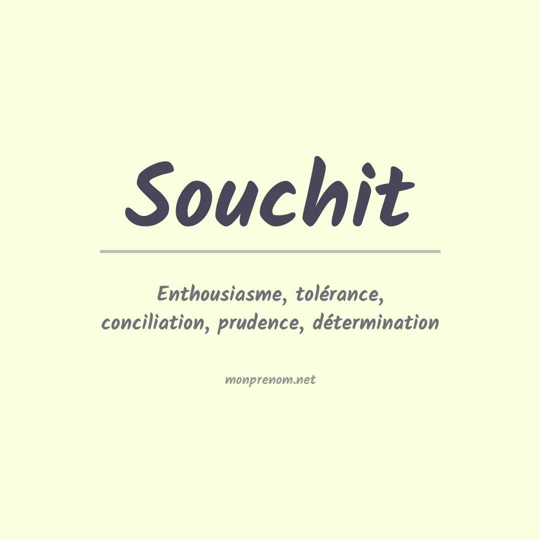 Signification du prénom Souchit