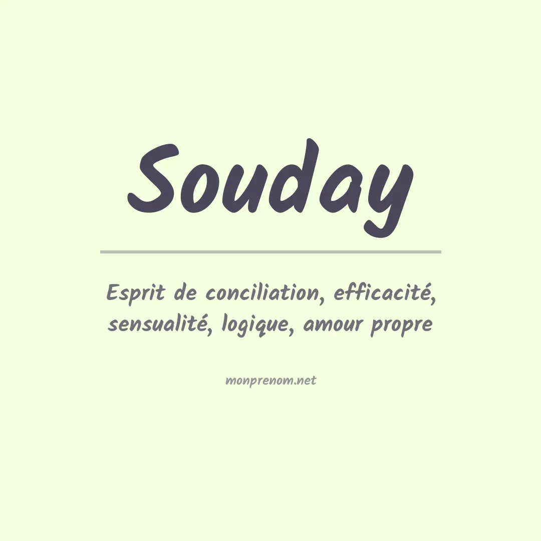 Signification du prénom Souday