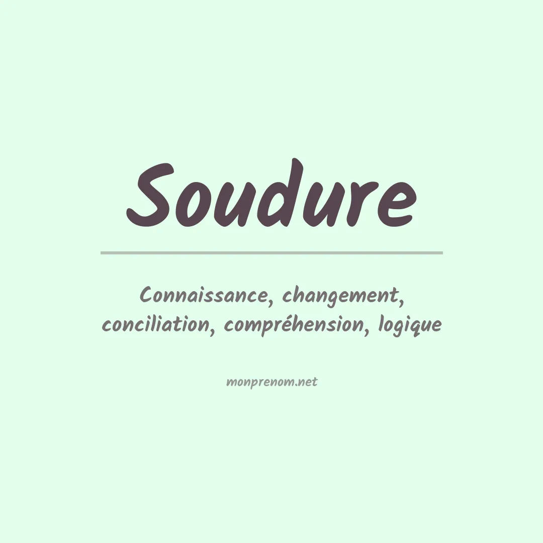 Prénom Soudure