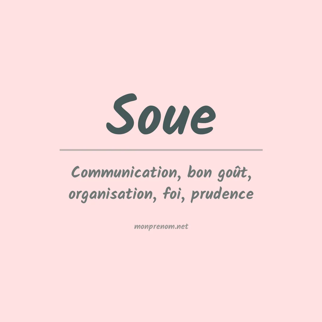 Signification du prénom Soue