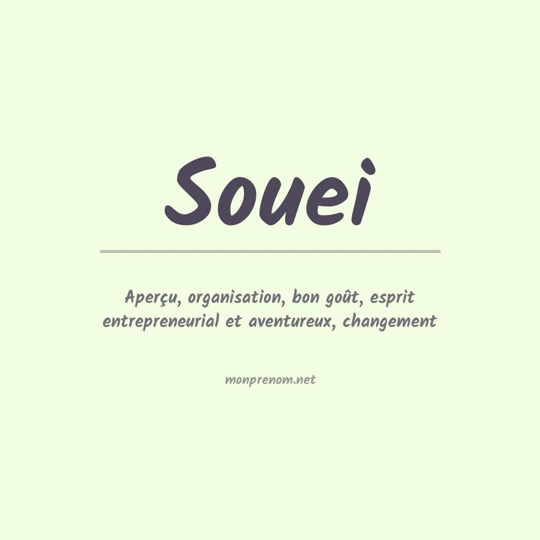 Signification du prénom Souei
