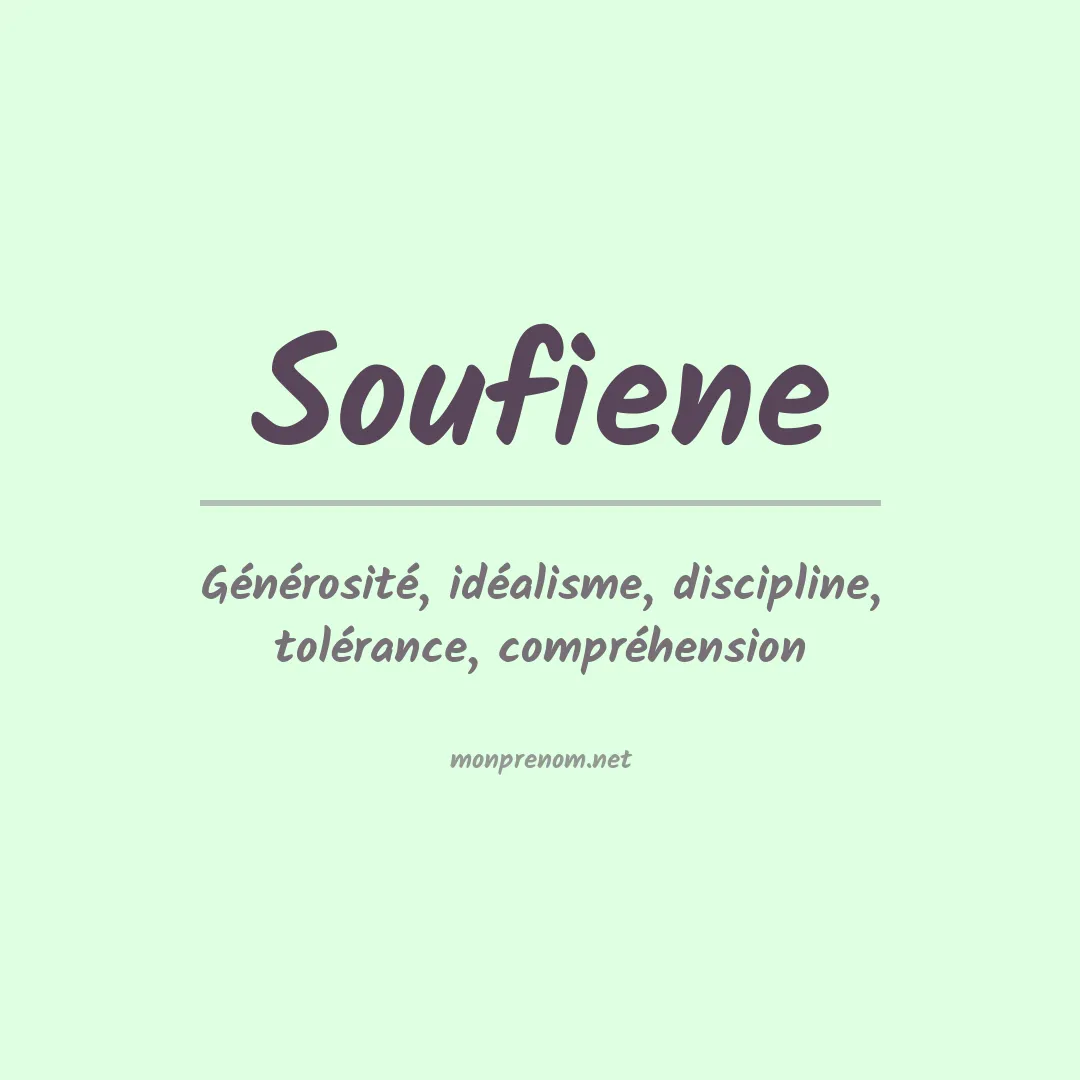 Prénom Soufiene