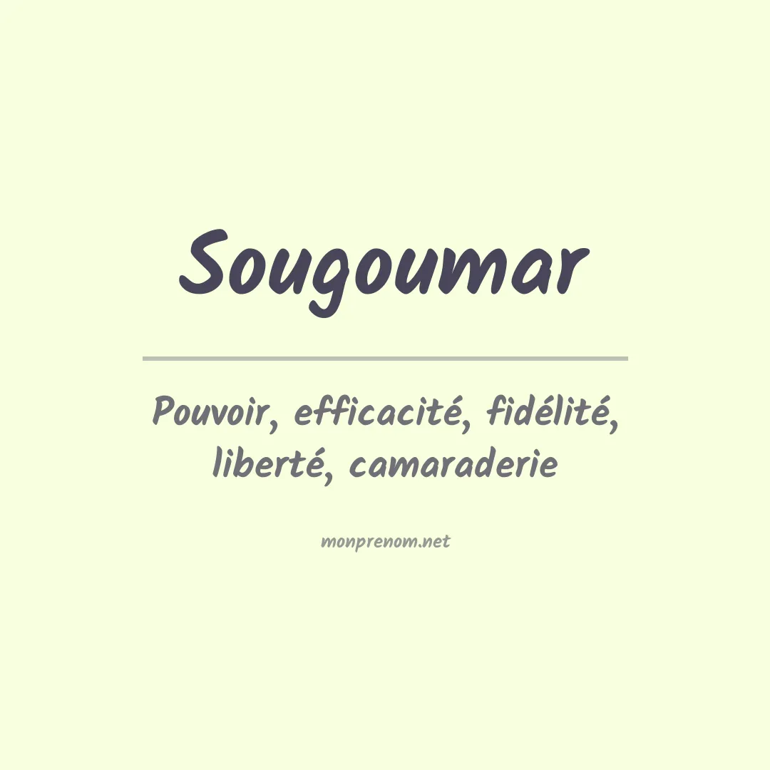 Signification du prénom Sougoumar