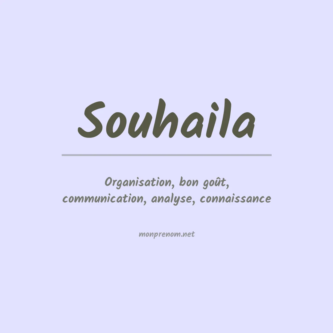 Signification du prénom Souhaila