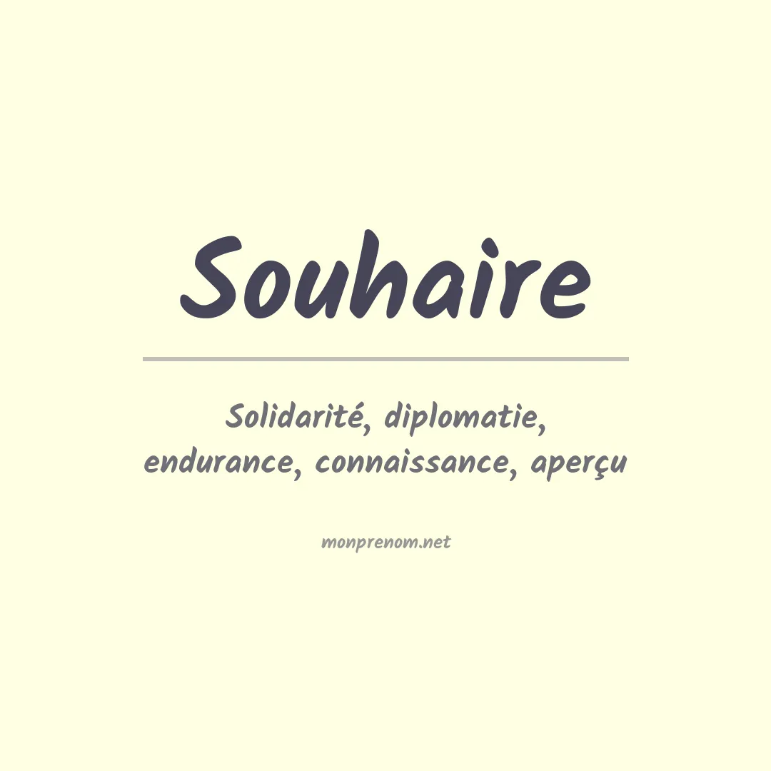 Signification du prénom Souhaire