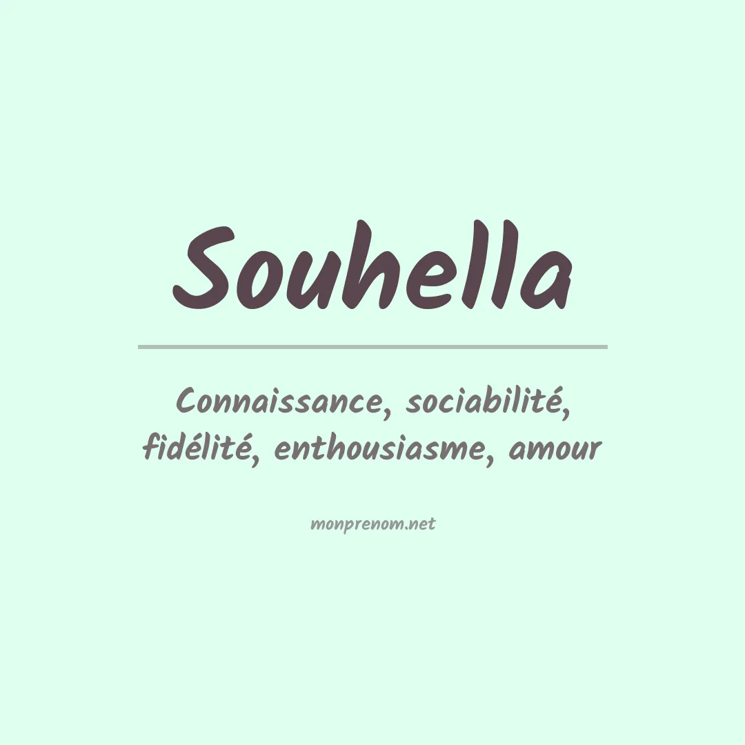 Signification du prénom Souhella
