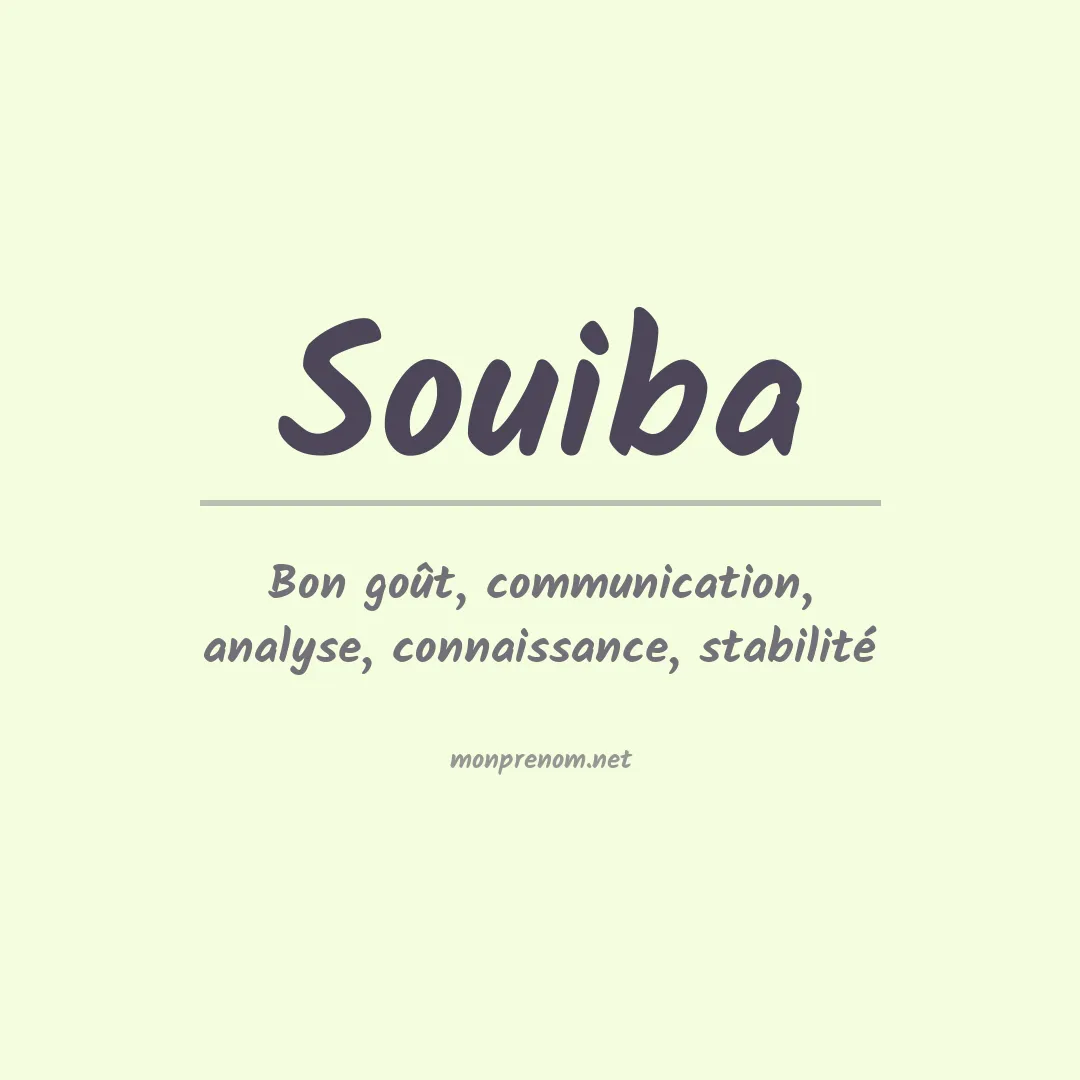 Signification du prénom Souiba