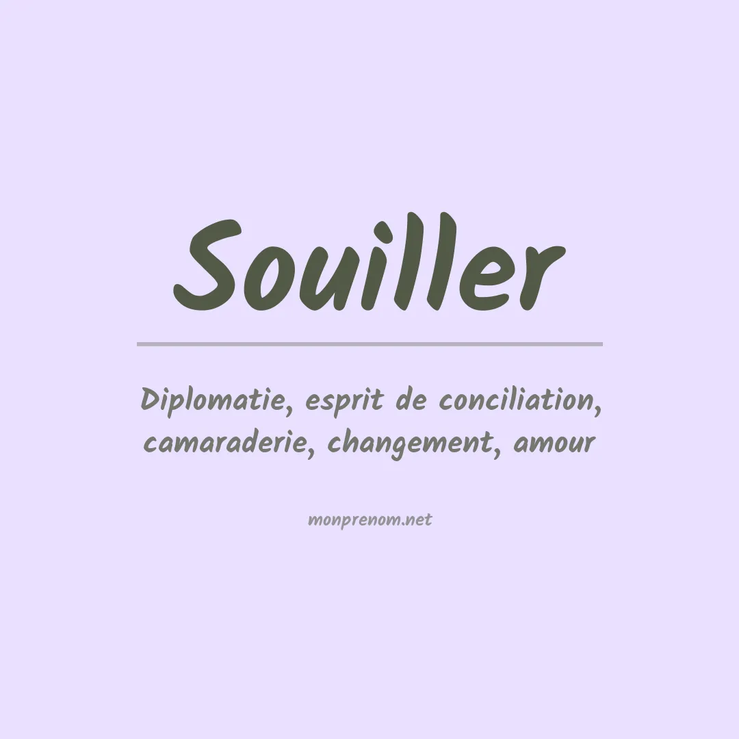 Signification du prénom Souiller