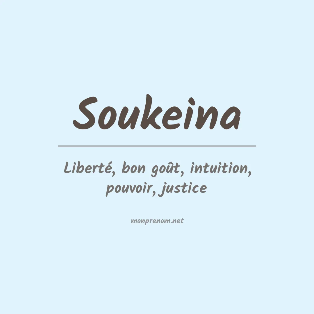 Signification du prénom Soukeina