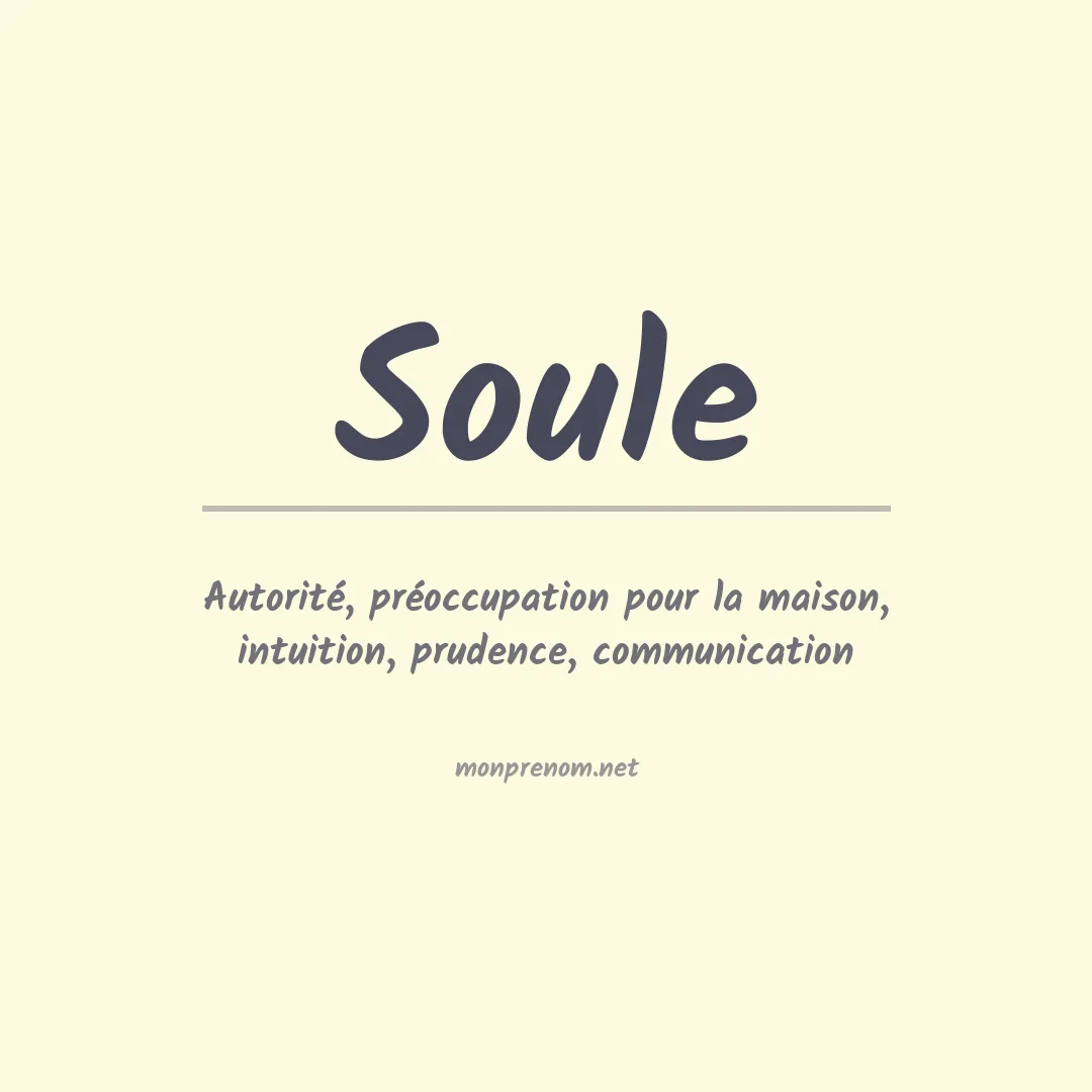 Prénom Soule
