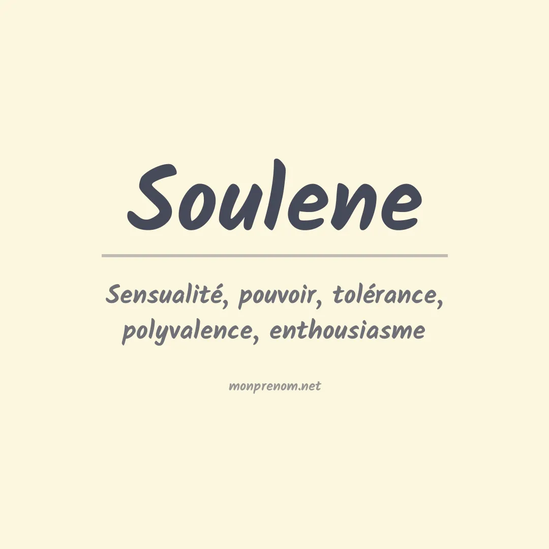 Signification du prénom Soulene