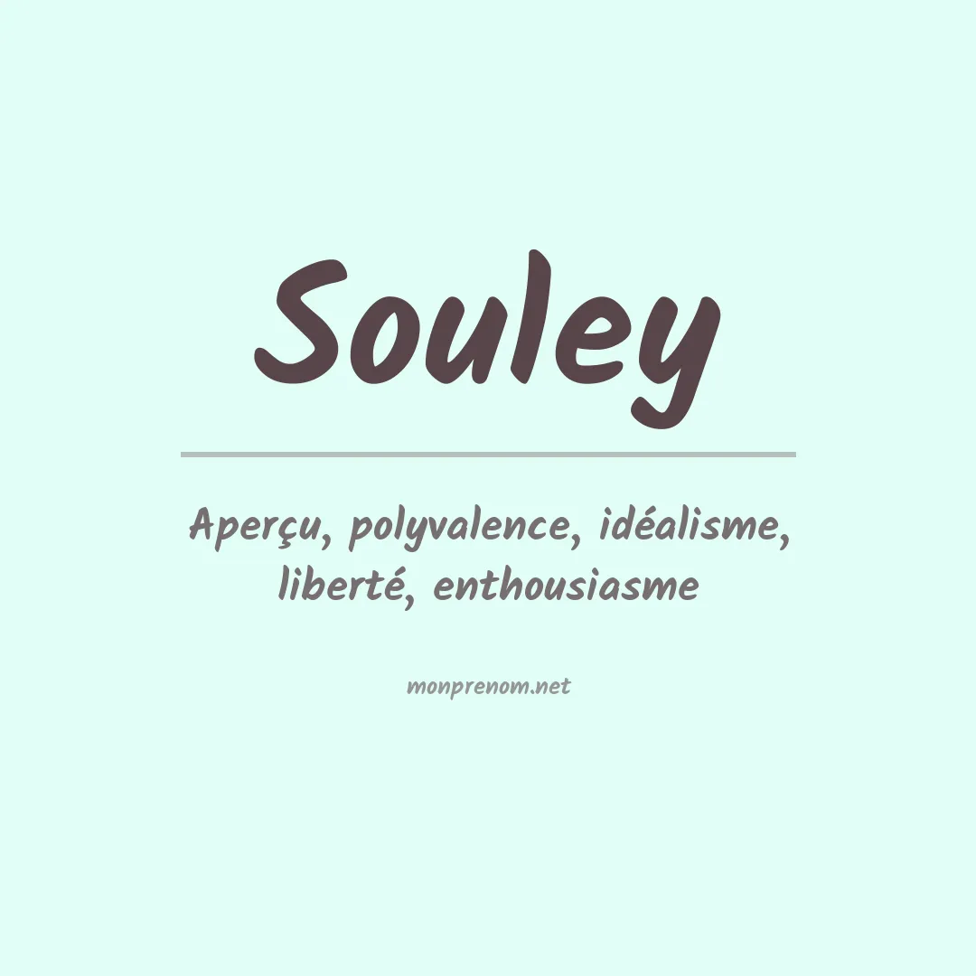 Signification du prénom Souley