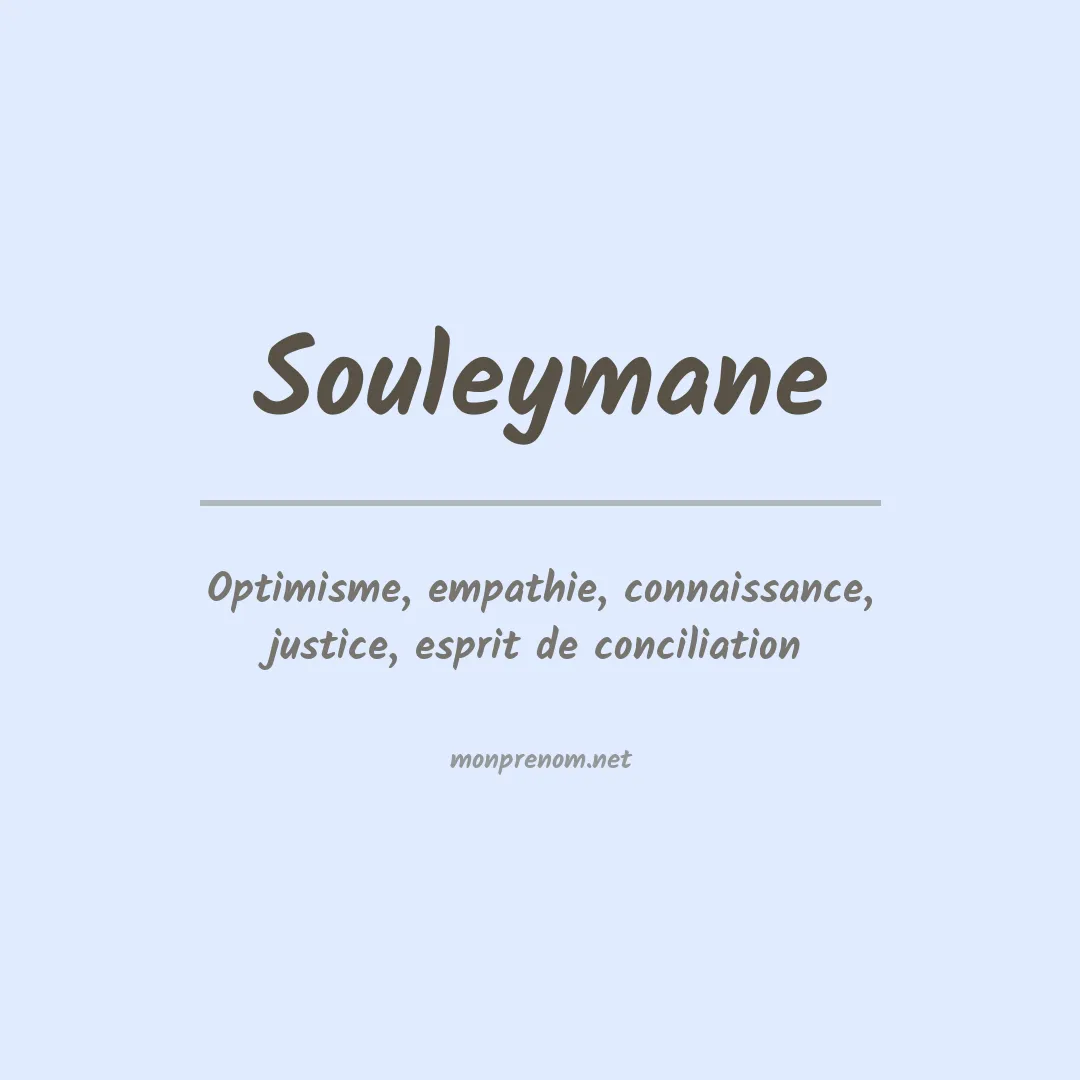 Signification du prénom Souleymane