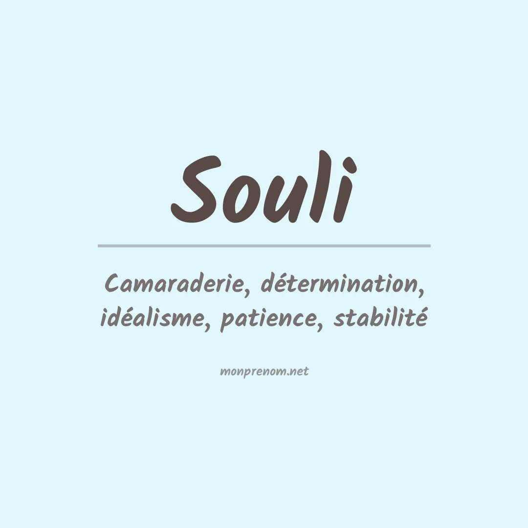 Signification du prénom Souli