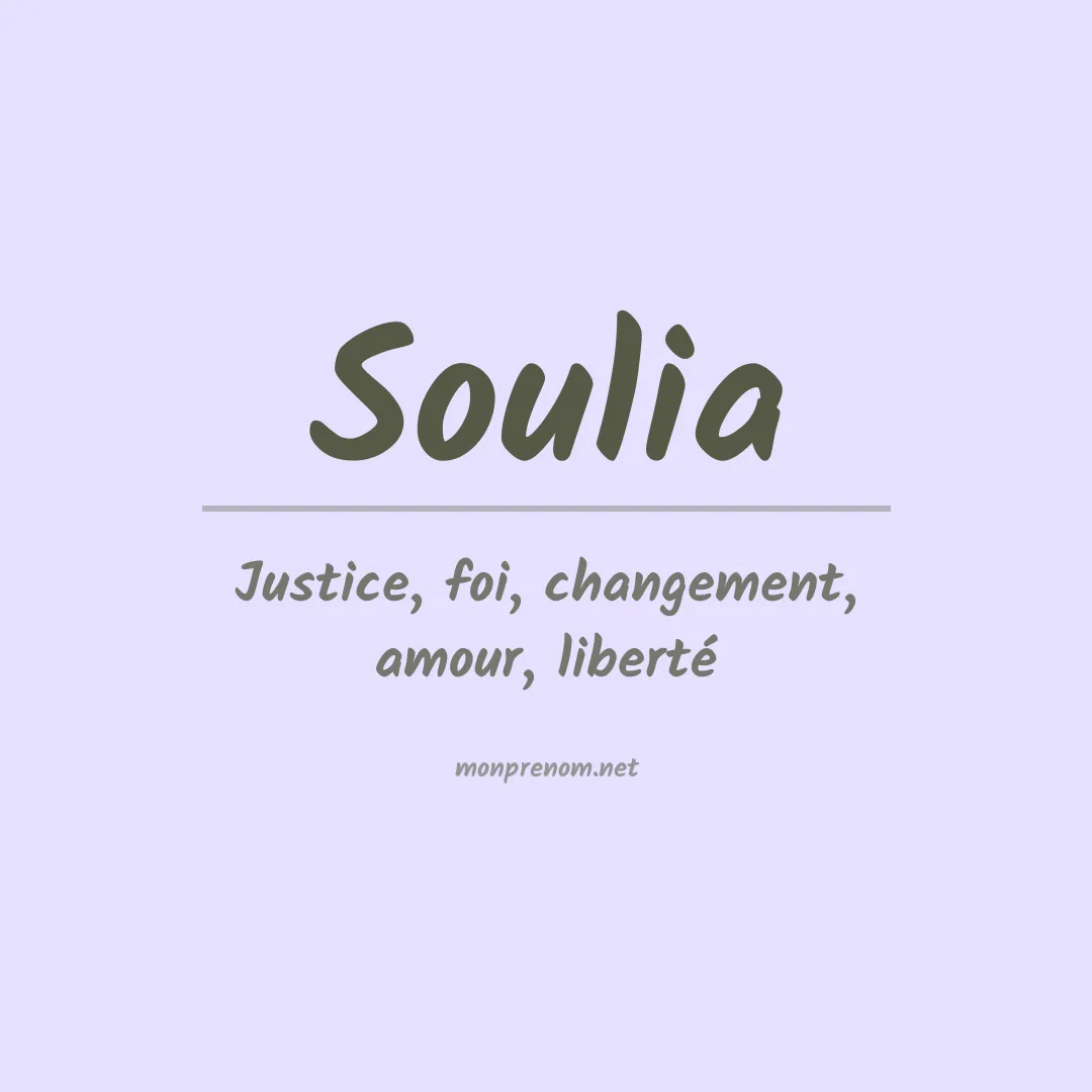 Prénom Soulia