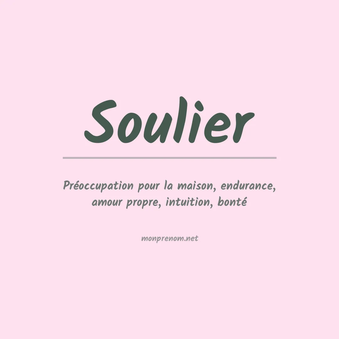 Prénom Soulier