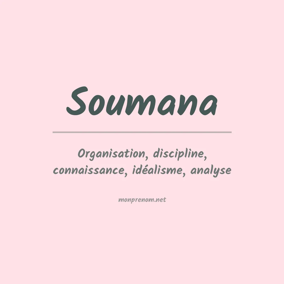 Signification du prénom Soumana