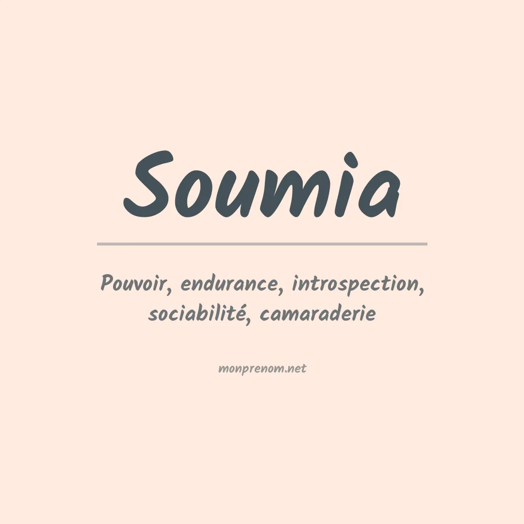 Signification du prénom Soumia
