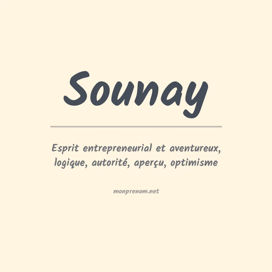 Signification du prénom Sounay