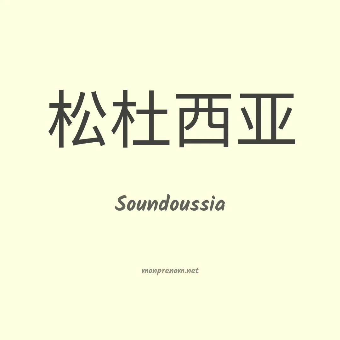 Soundoussia en chinois
