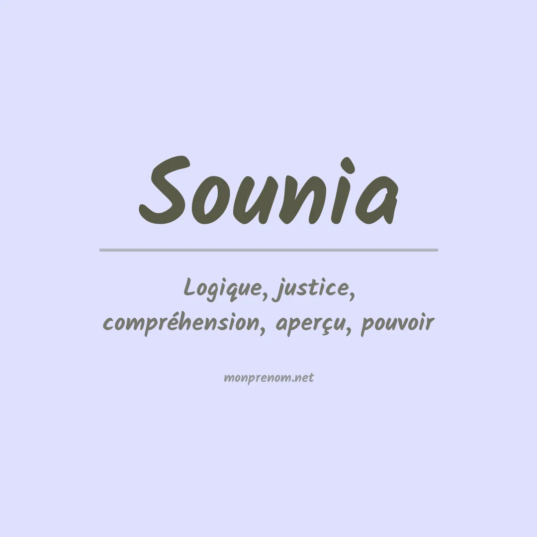 Prénom Sounia
