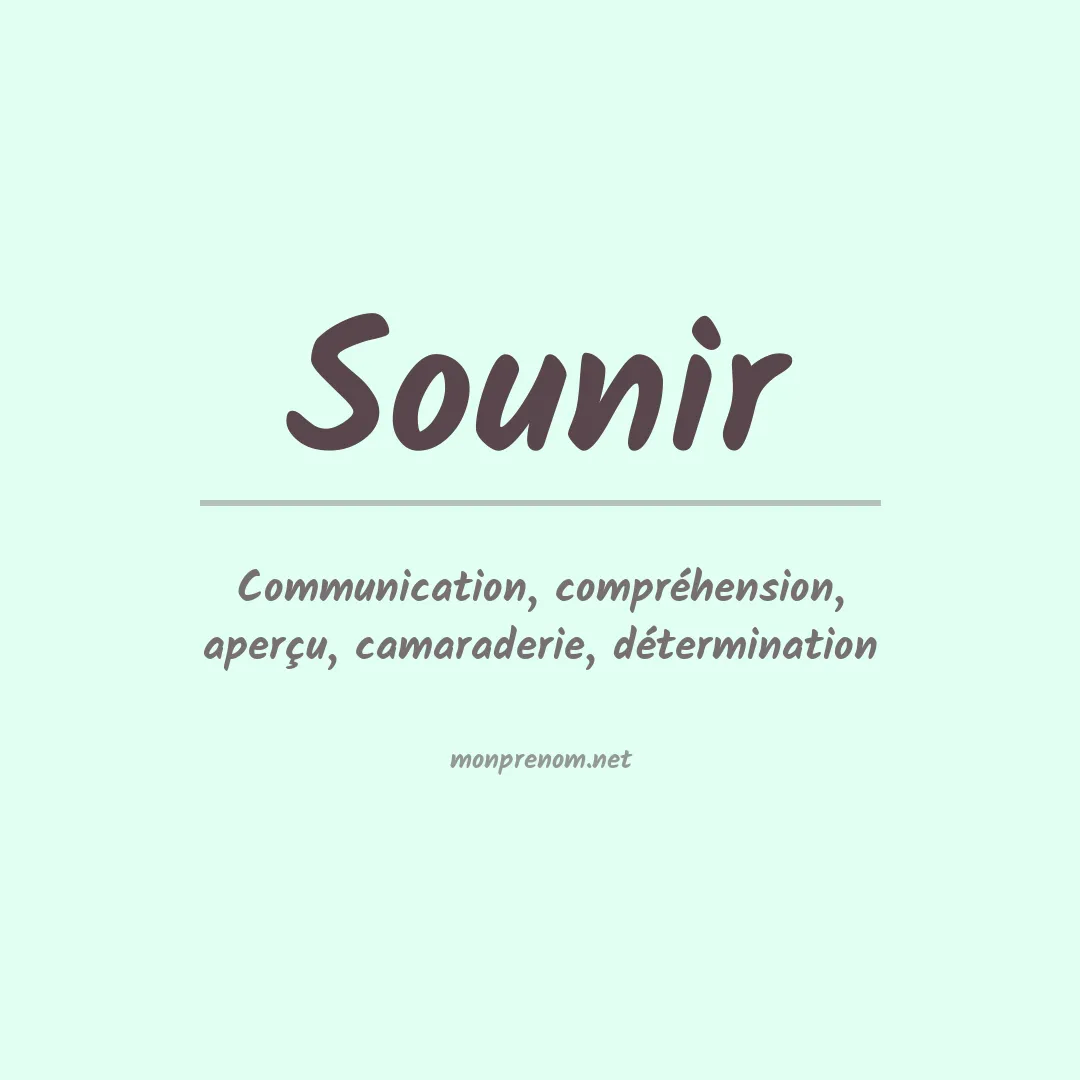 Signification du prénom Sounir