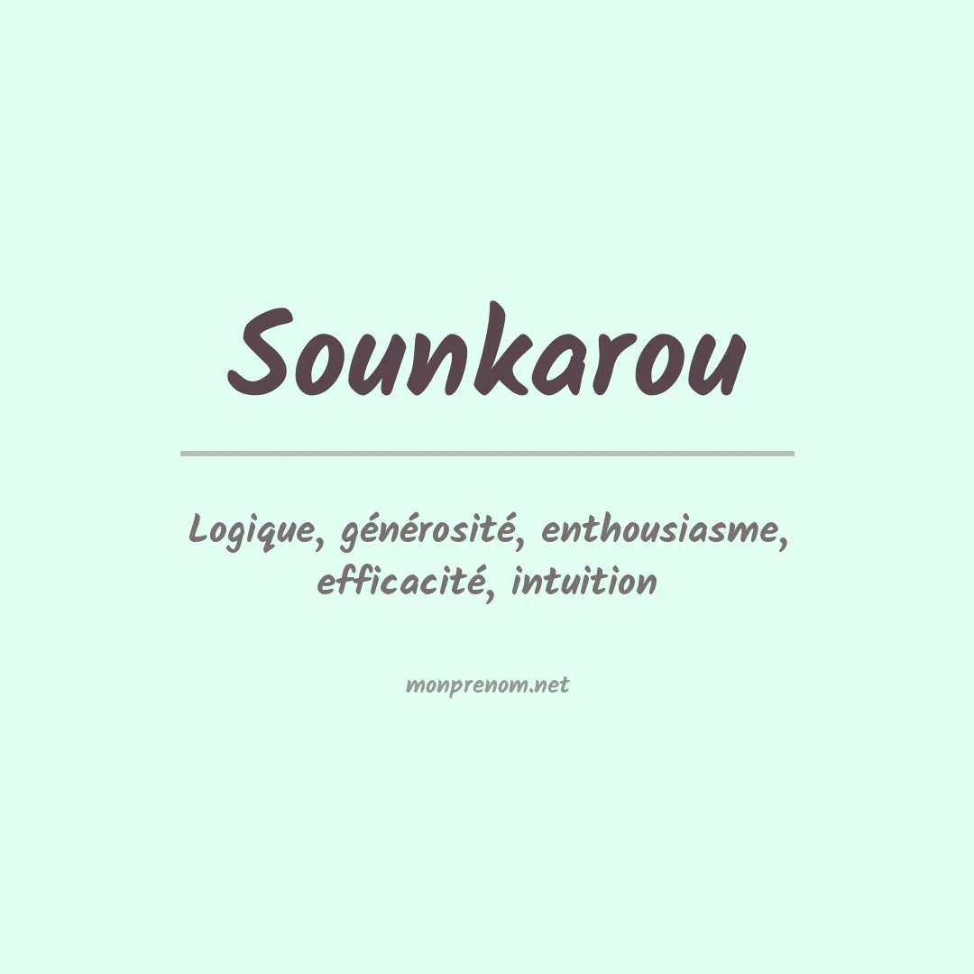 Signification du prénom Sounkarou