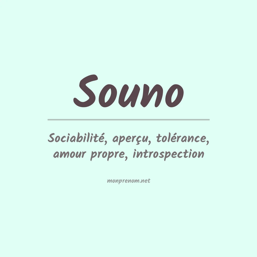 Signification du prénom Souno