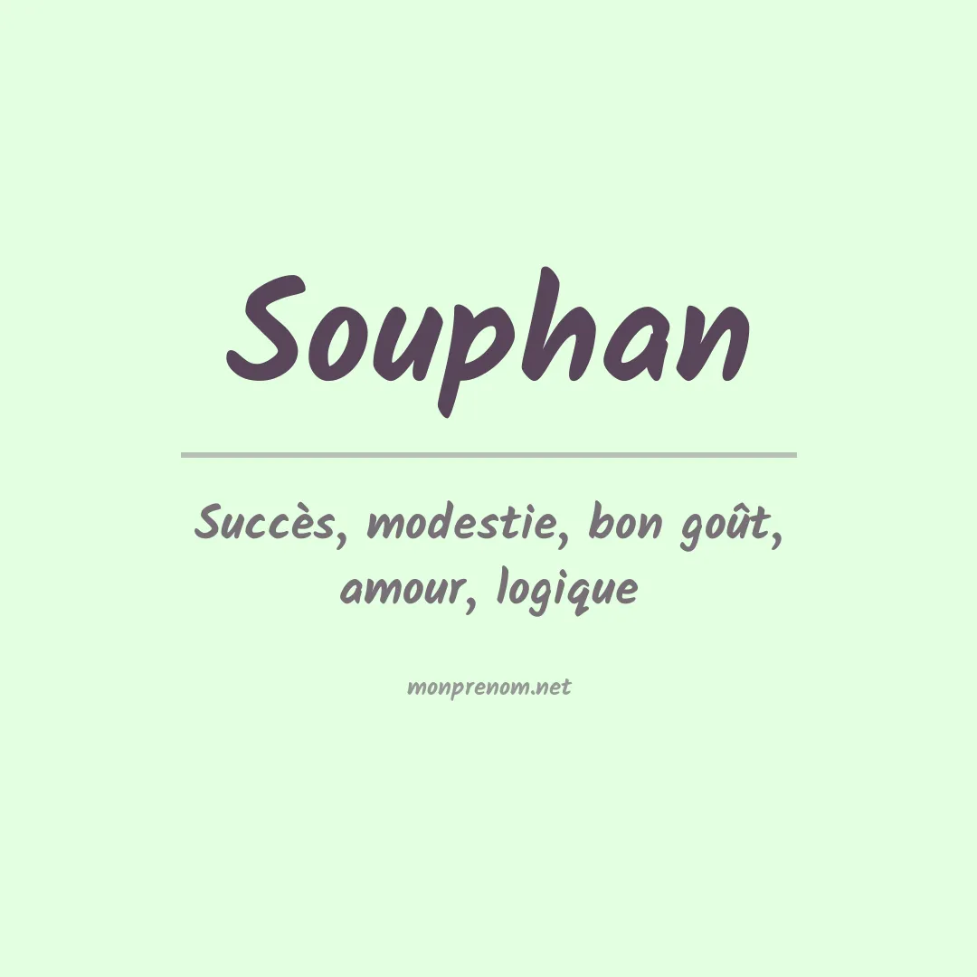 Signification du prénom Souphan