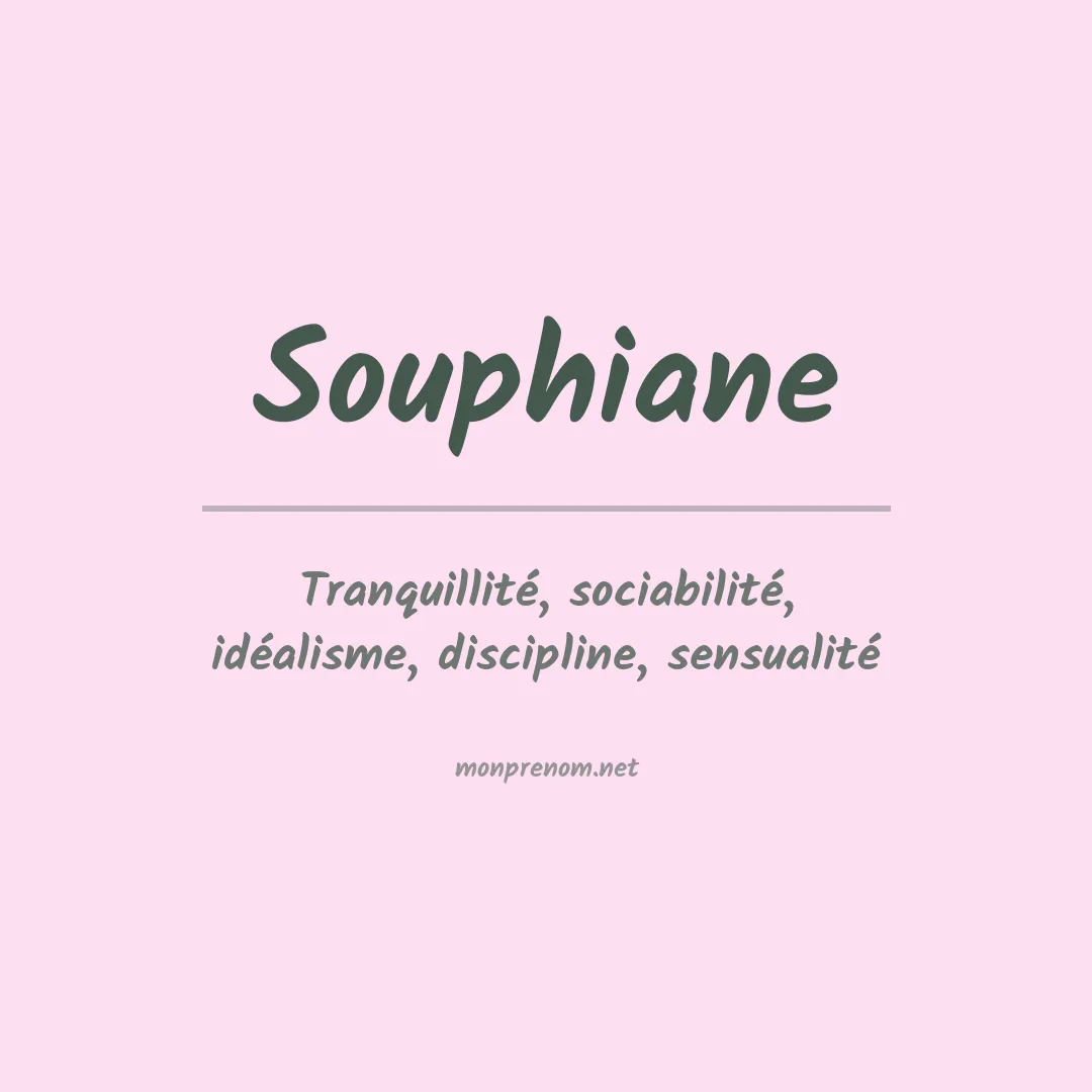Signification du prénom Souphiane