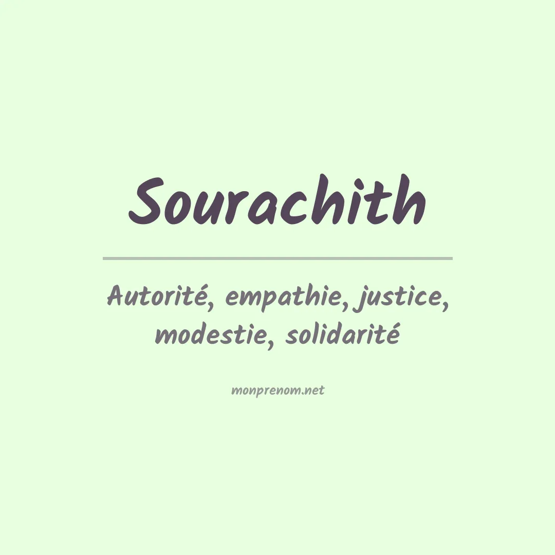 Signification du prénom Sourachith
