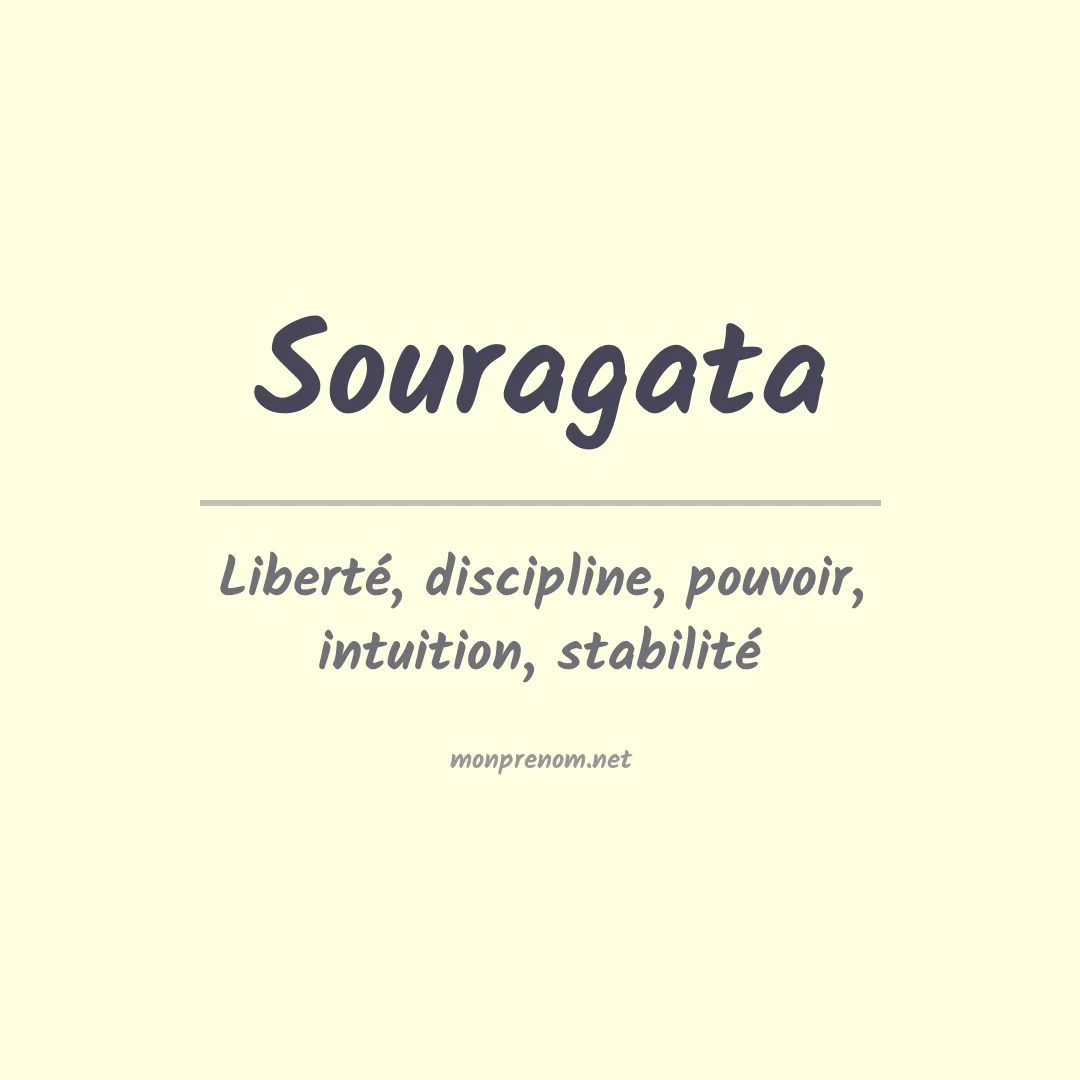 Signification du prénom Souragata