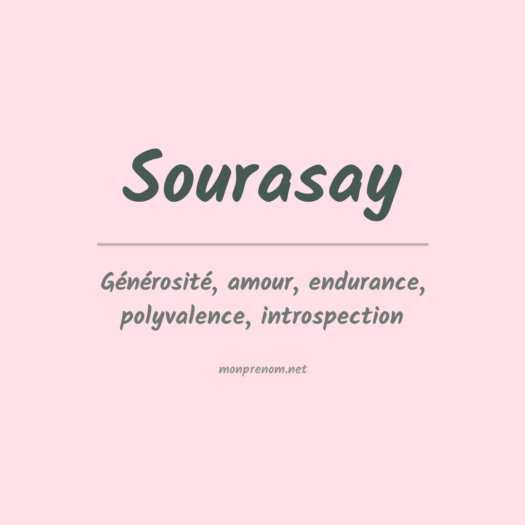 Signification du prénom Sourasay