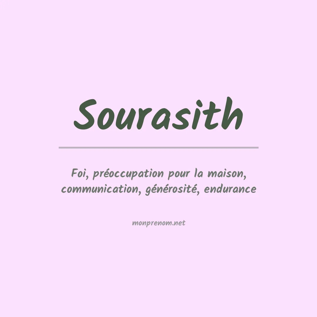 Signification du prénom Sourasith