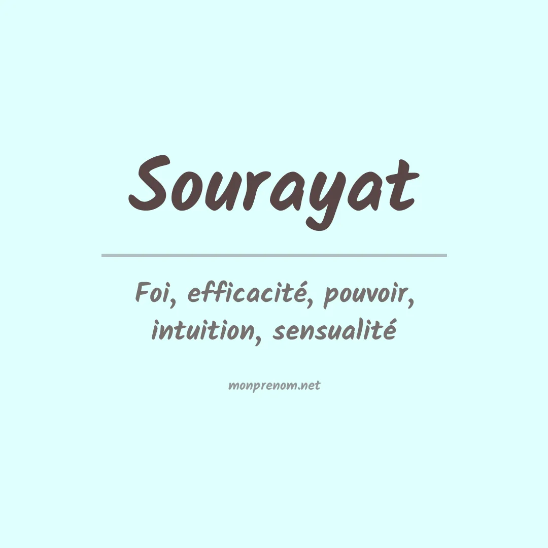 Signification du prénom Sourayat