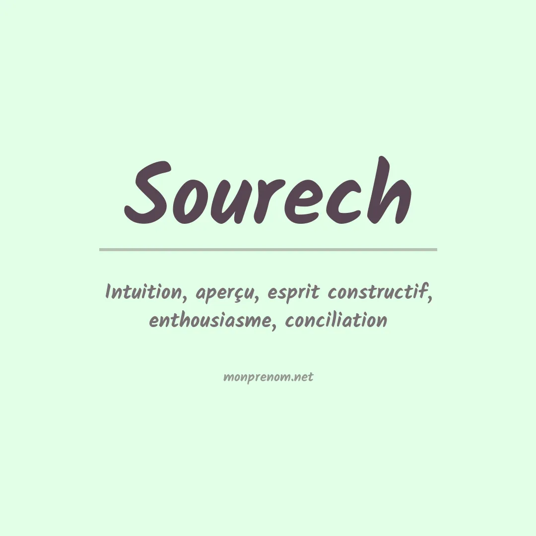 Signification du prénom Sourech