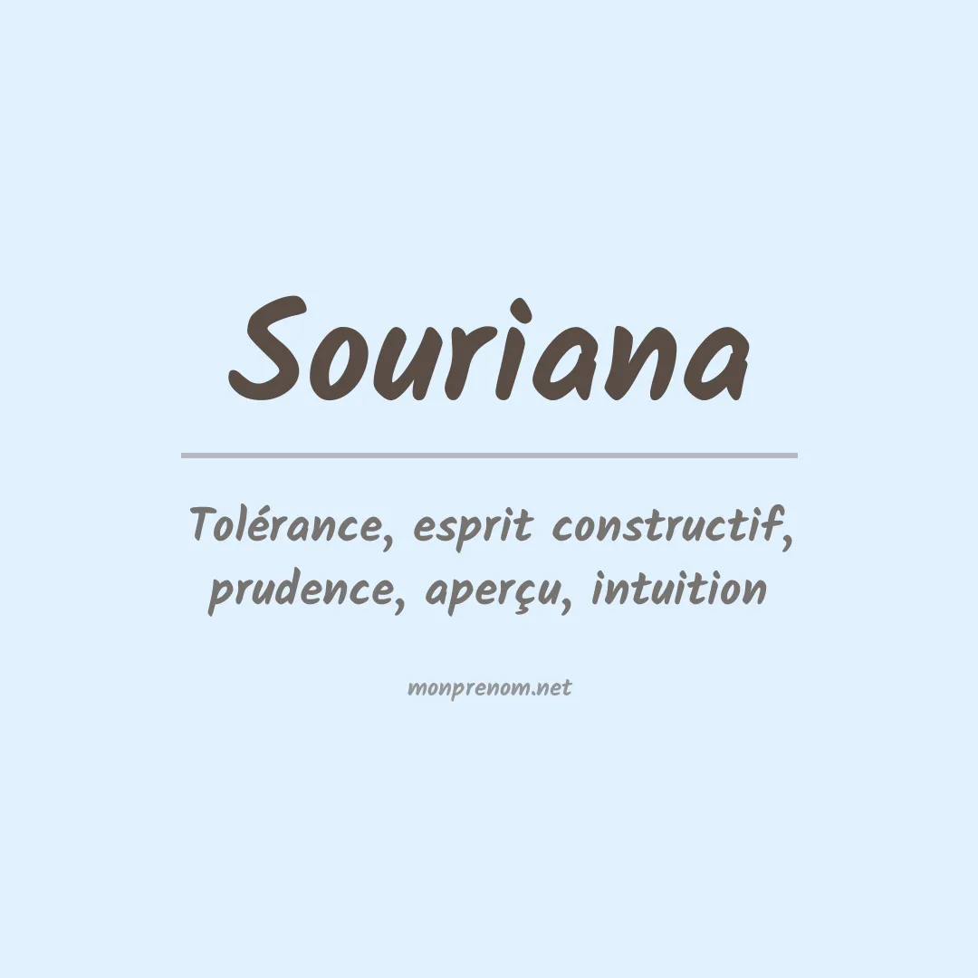 Signification du prénom Souriana