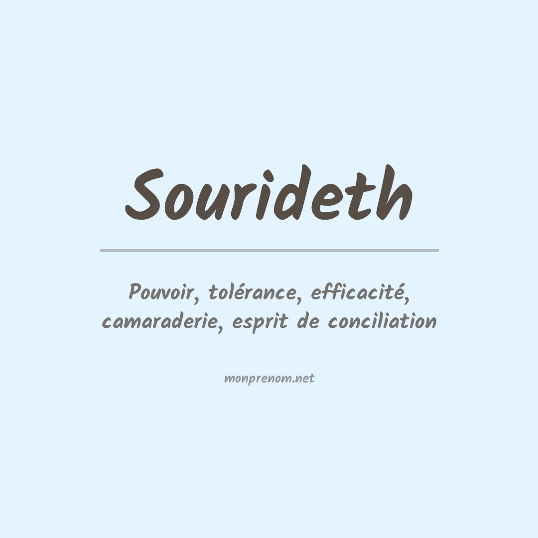 Signification du prénom Sourideth