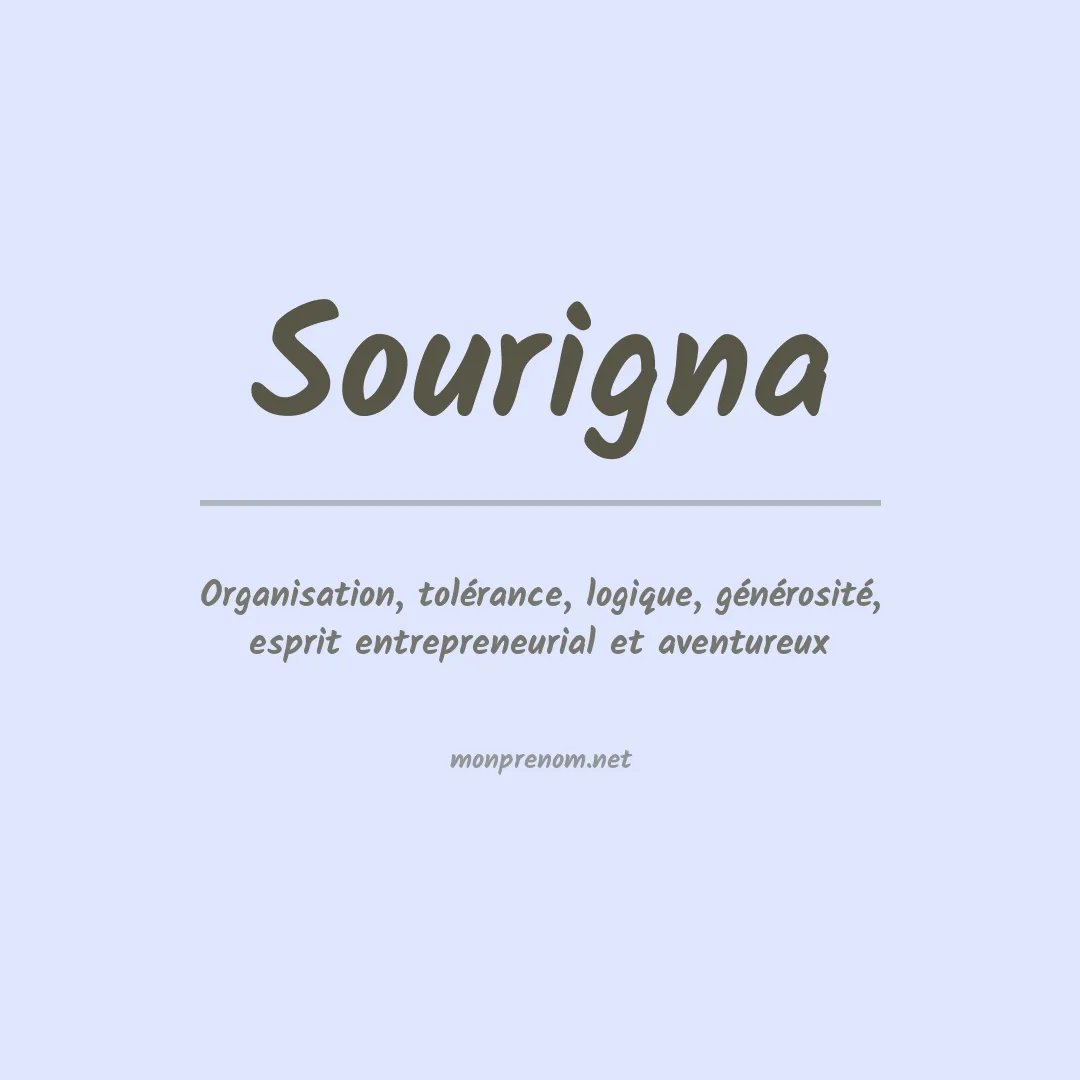 Signification du prénom Sourigna