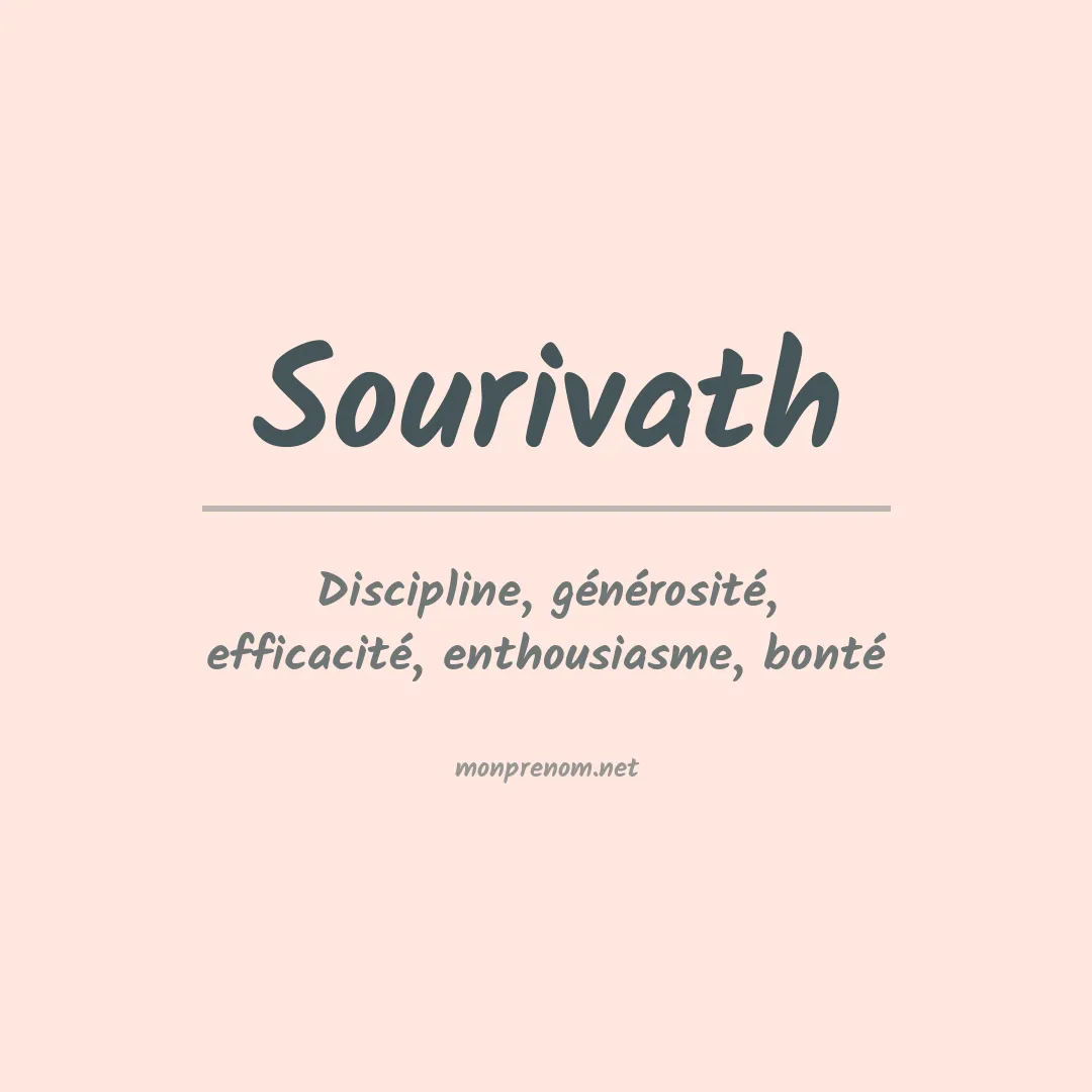 Signification du prénom Sourivath