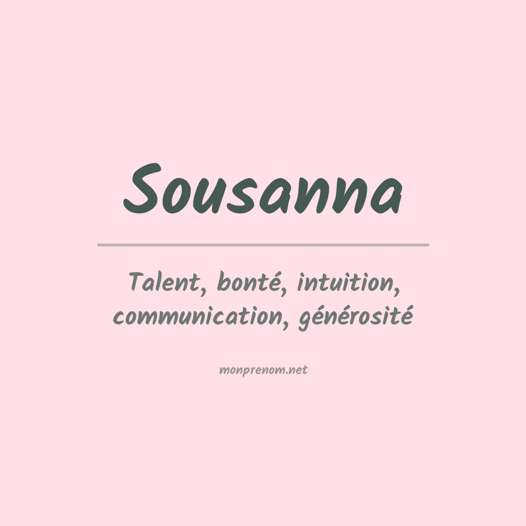Signification du prénom Sousanna