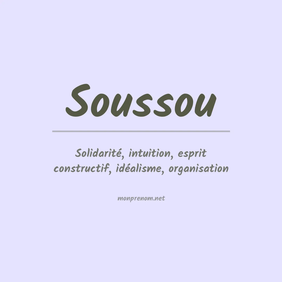 Signification du prénom Soussou