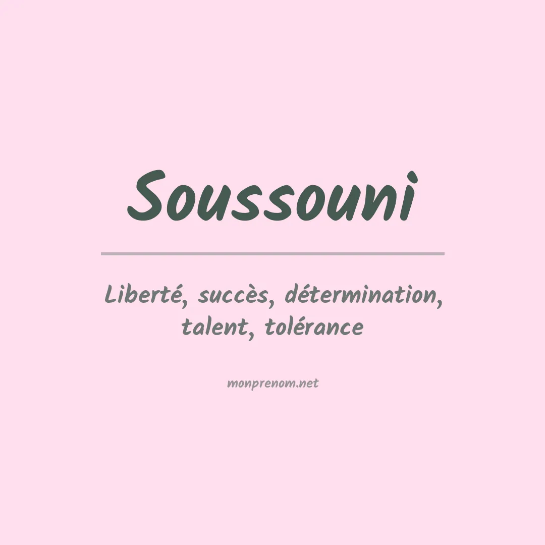 Signification du prénom Soussouni
