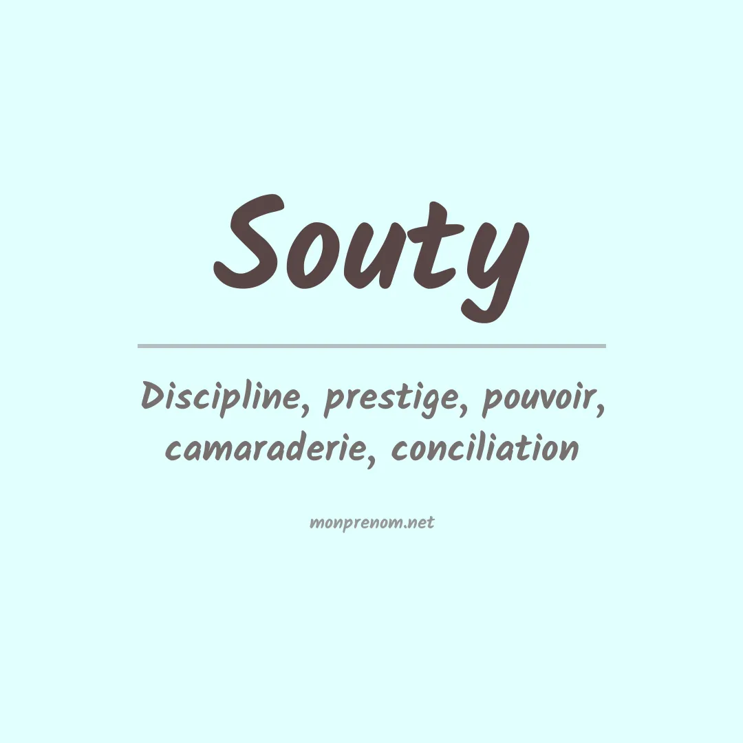 Signification du prénom Souty