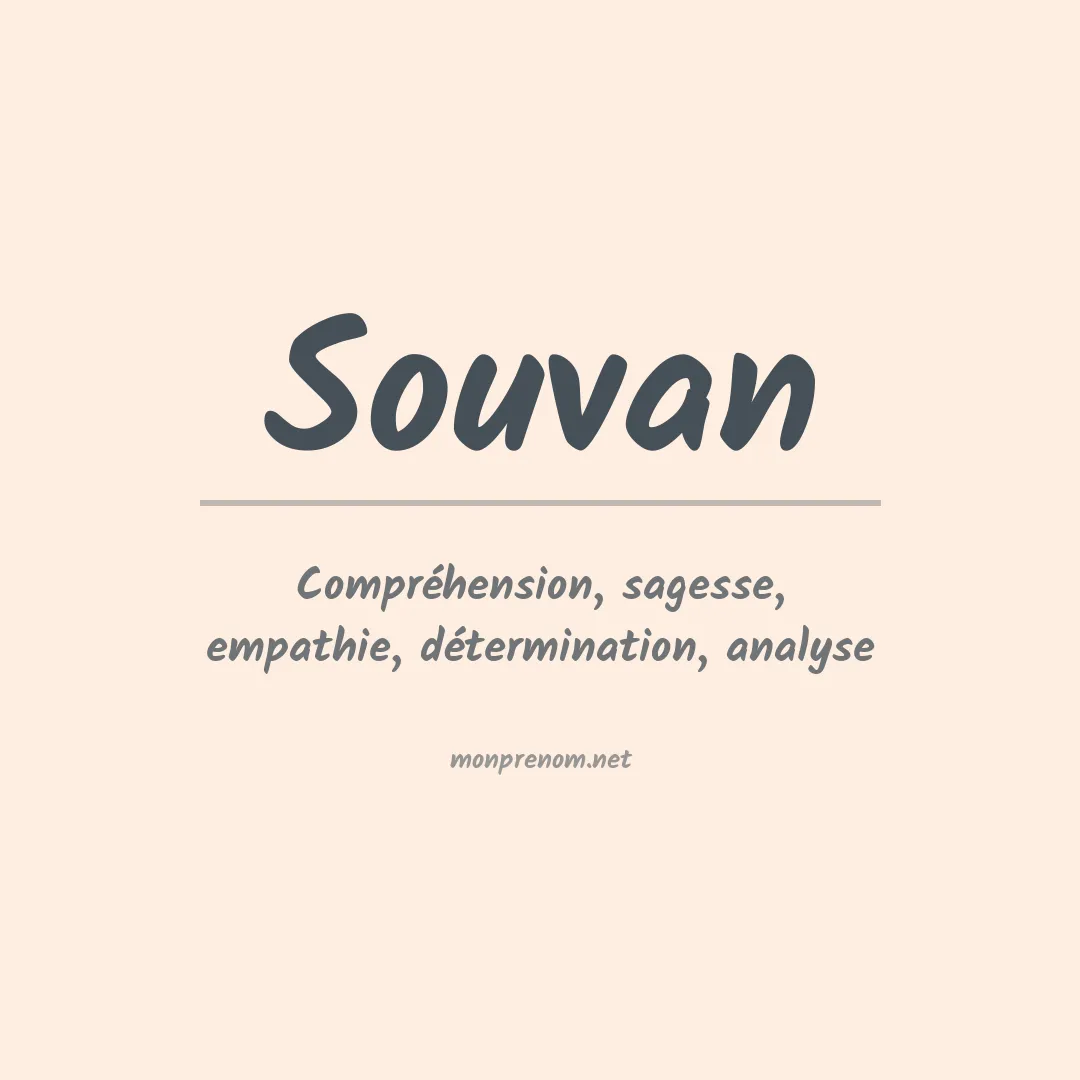 Signification du prénom Souvan